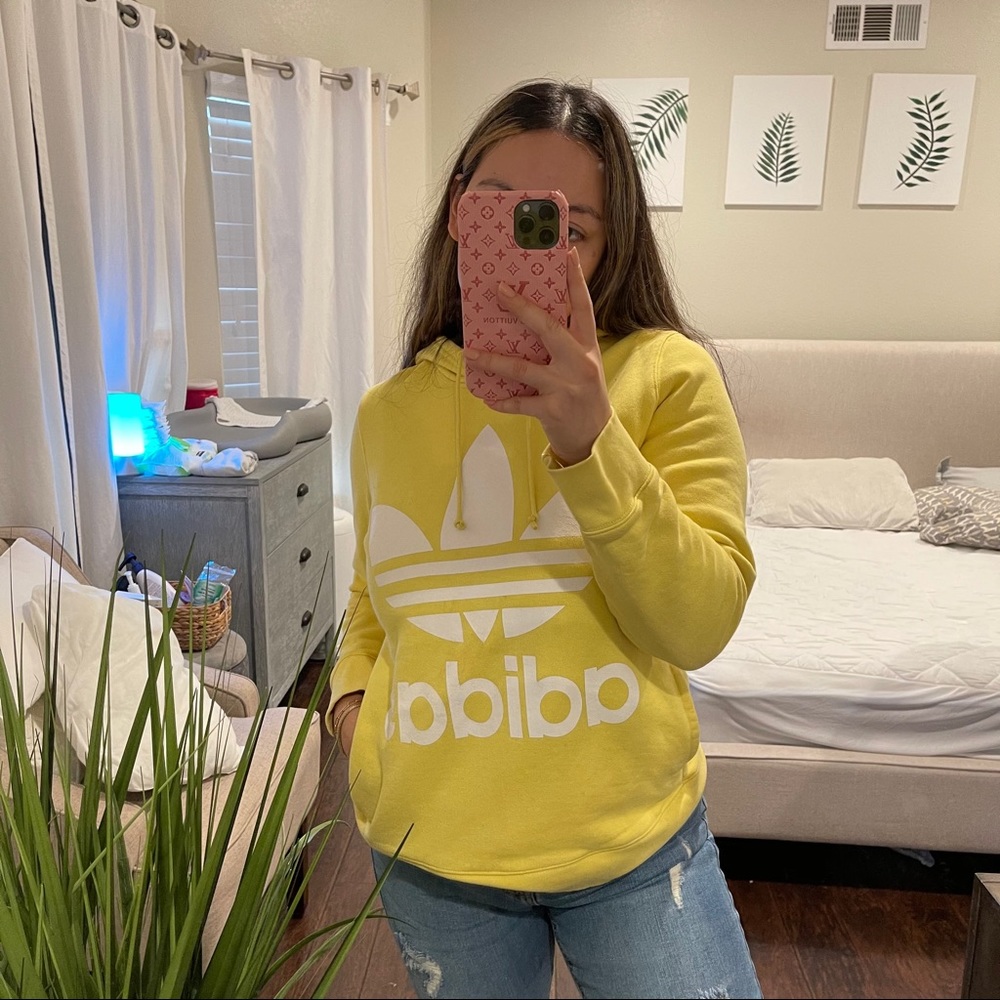 Adidas Hoodie Yellow Size Medium
